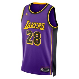 Muške NBA Dres Los Angeles Lakers Rui Hachimura 28 Jordan 2022-23 Statement Edition Ljubičasta Swingman